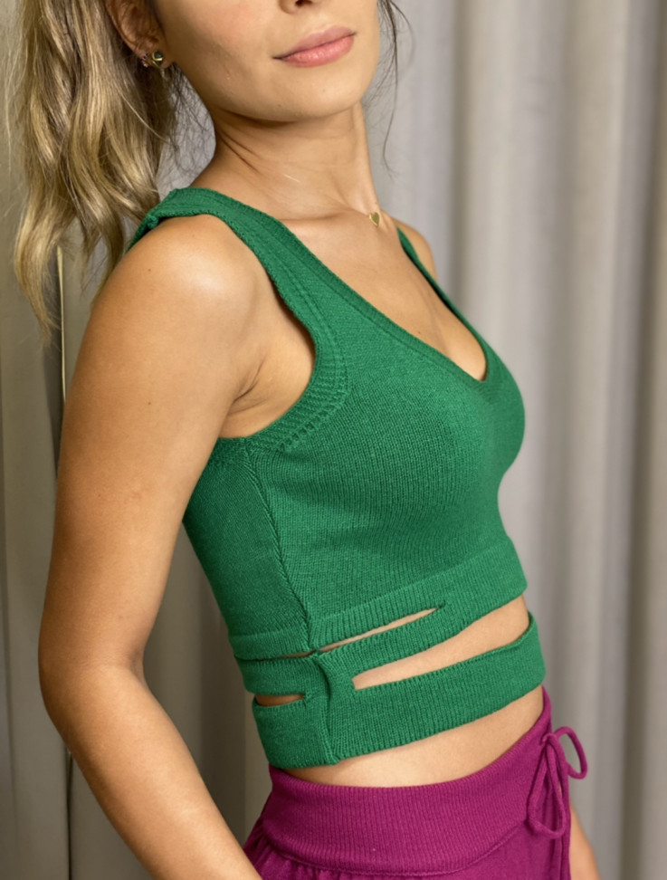 Cropped Tricot Verde