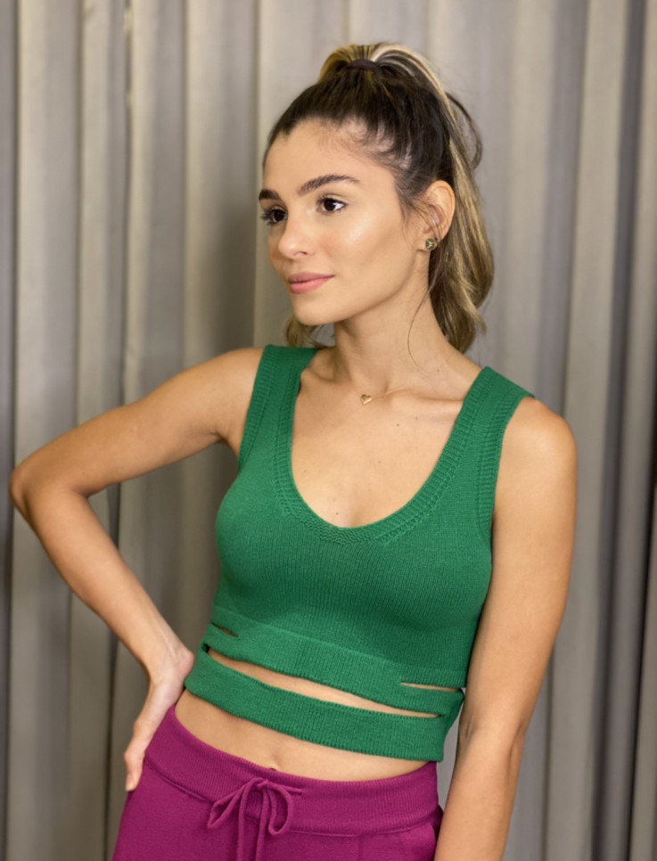 Cropped Tricot Verde